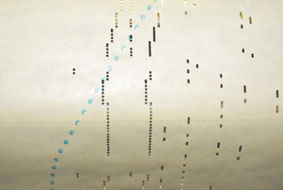 Piano roll with blue dotted guide line